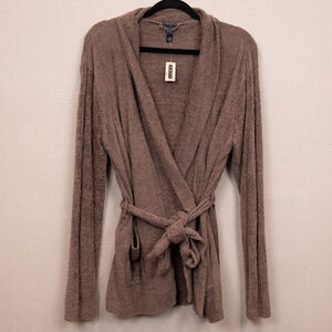 Soma luscious lounge wrap cozy brown bed jacket cardigan NWT-XL